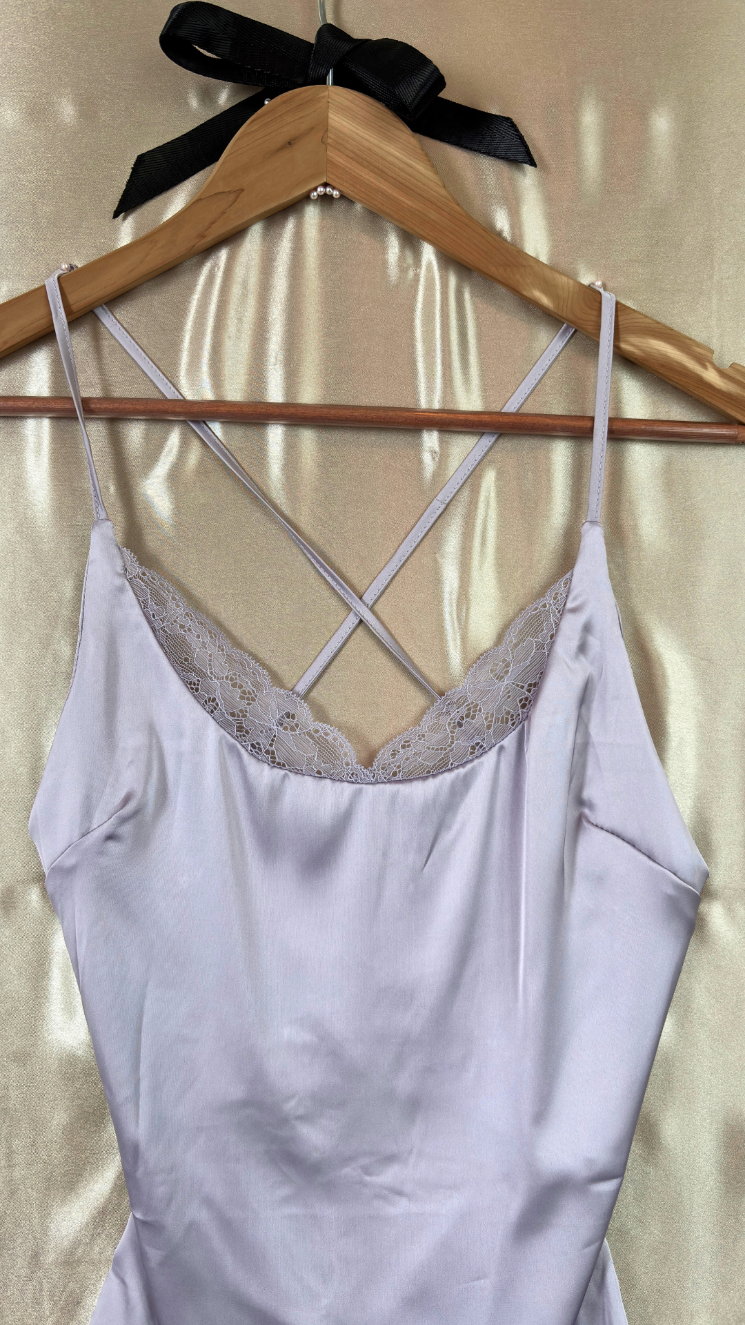 Satin Criss Cross Back Dress TRÈS FOU OR SOMETHING