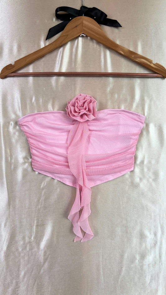 Flower Ruffle Tube Top TRÈS FOU OR SOMETHING