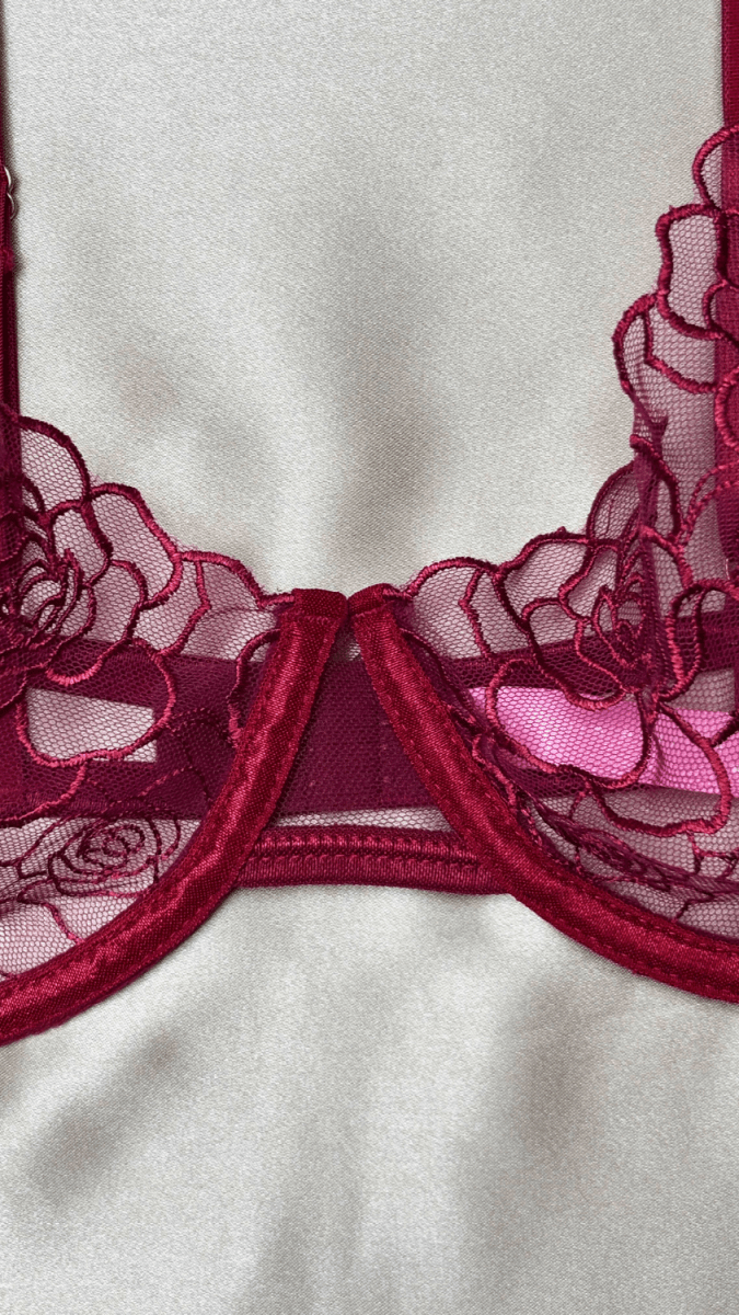 Burgundy Bra - TRÈS FOU OR SOMETHING