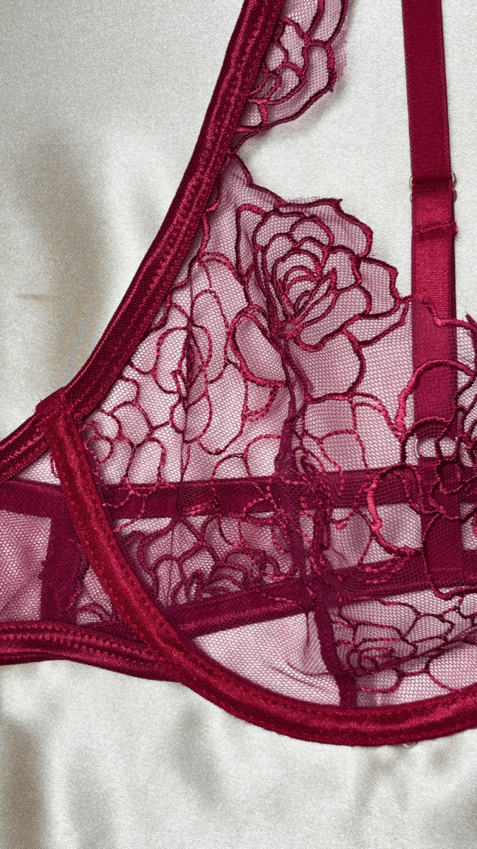 Burgundy Bra - TRÈS FOU OR SOMETHING