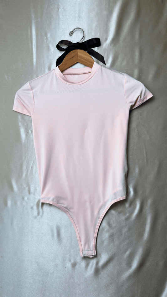 ButterSoft Stretchy Short Sleeve Pink Bodysuit Top - TRÈS FOU OR SOMETHING