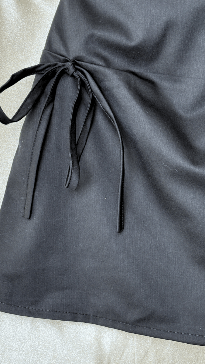 Dainty Bows Black Cotton Skirt - TRÈS FOU OR SOMETHING