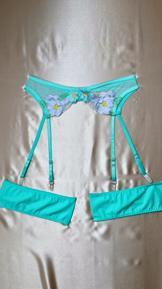 Eden Turquoise Garter - TRÈS FOU OR SOMETHING