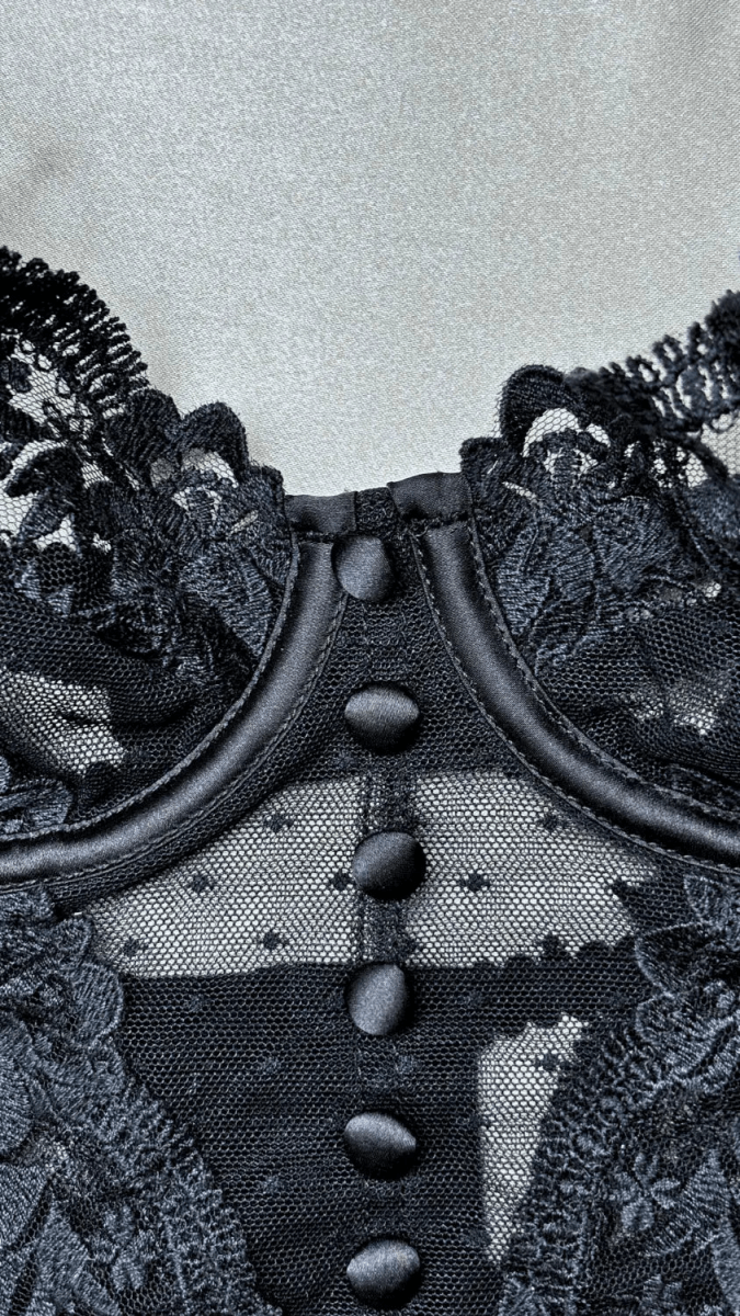 Emilie Black Bustier - TRÈS FOU OR SOMETHING