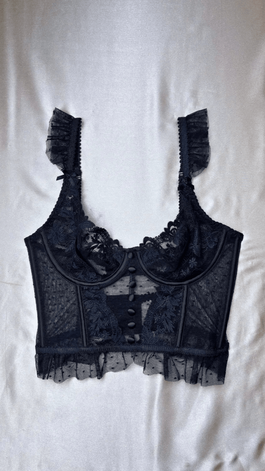 Emilie Black Bustier - TRÈS FOU OR SOMETHING