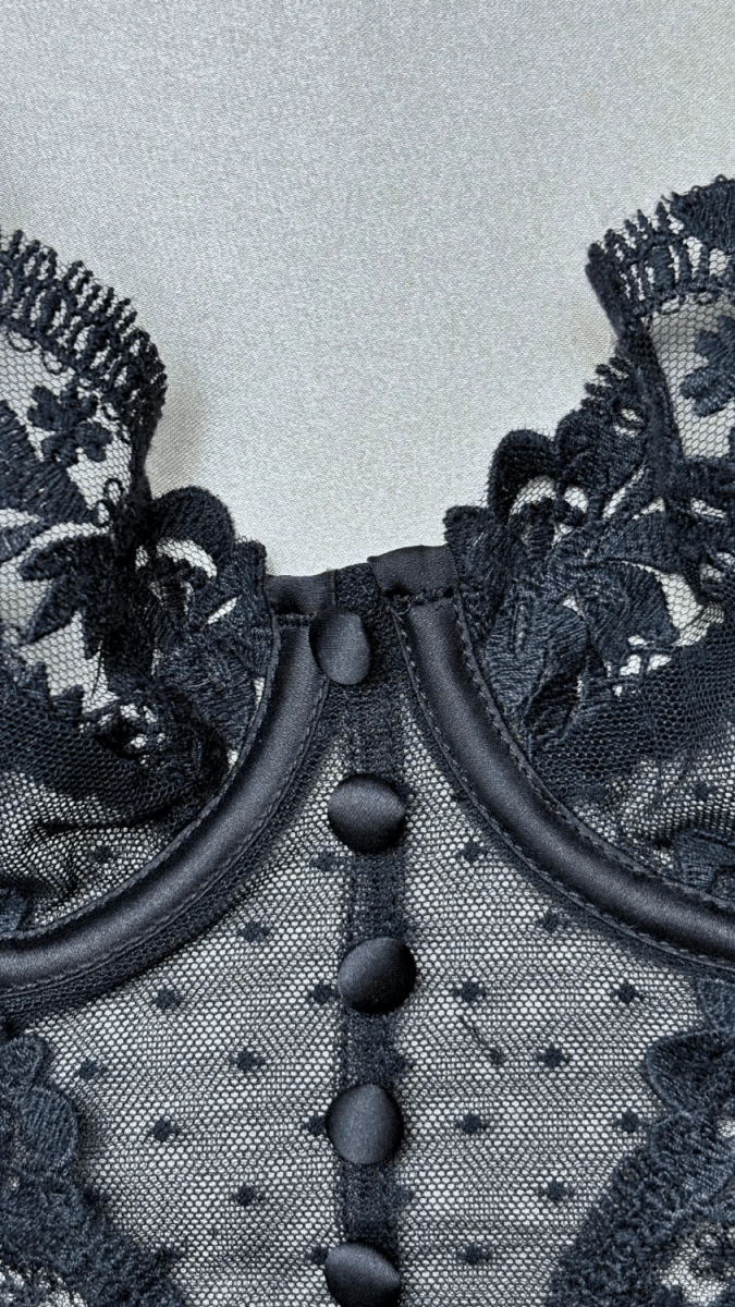 Emilie Black Bustier - TRÈS FOU OR SOMETHING
