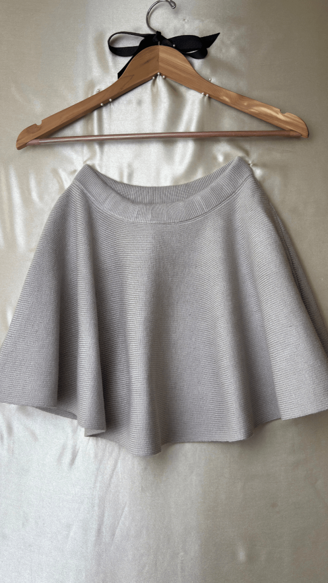 Flared Ruffle Taupe Skirt - TRÈS FOU OR SOMETHING