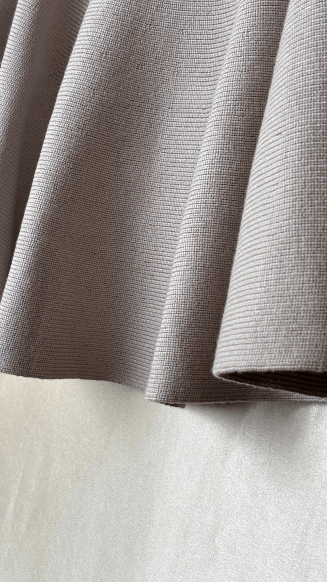 Flared Ruffle Taupe Skirt - TRÈS FOU OR SOMETHING