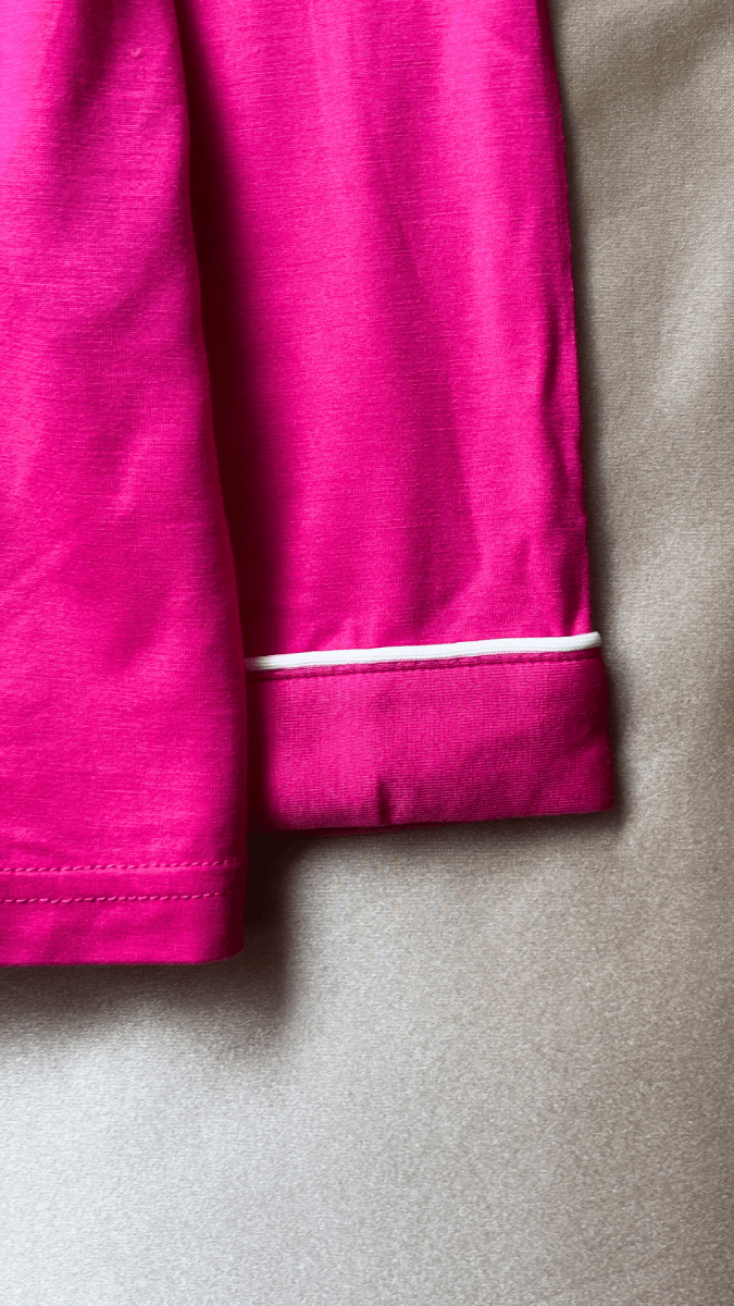 In The Moodal Fushia Pajama Long Sleeve Night Shirt - TRÈS FOU OR SOMETHING