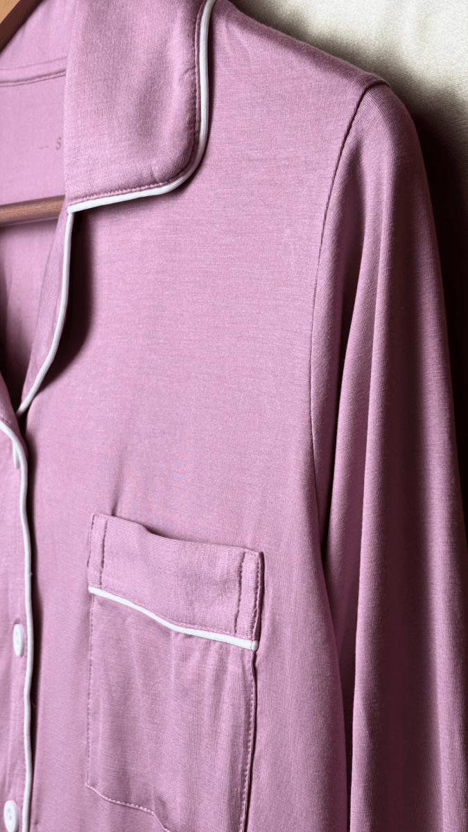 In The Moodal Mauve Pajama Long Sleeve Night Shirt - TRÈS FOU OR SOMETHING