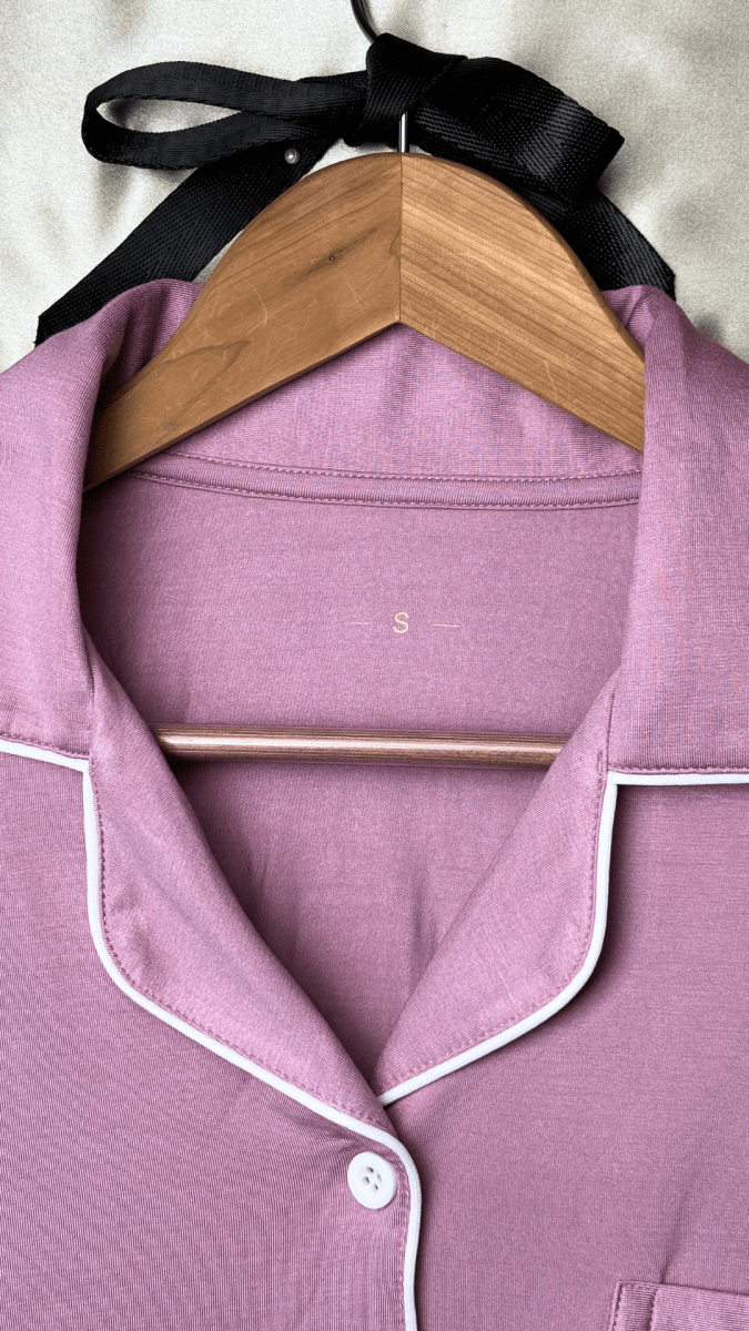 In The Moodal Mauve Pajama Long Sleeve Night Shirt - TRÈS FOU OR SOMETHING
