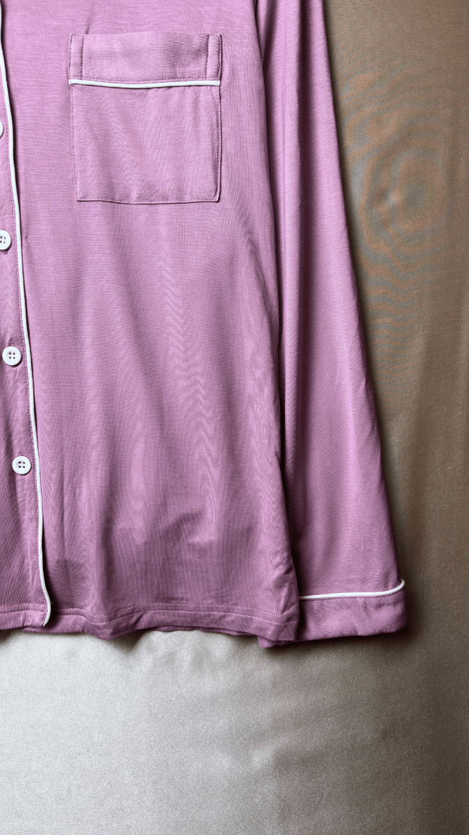 In The Moodal Mauve Pajama Long Sleeve Night Shirt - TRÈS FOU OR SOMETHING