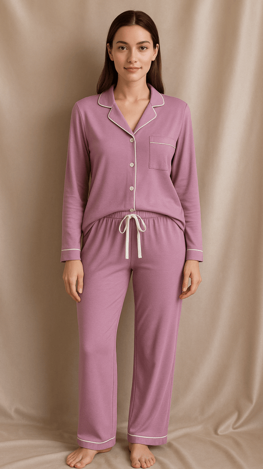 In The Moodal Mauve Pajama Trouser - TRÈS FOU OR SOMETHING