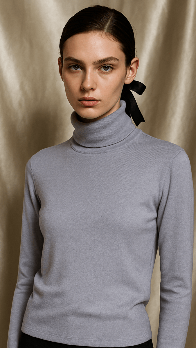 KeepWarm Long Sleeve Gray Turtleneck Top - TRÈS FOU OR SOMETHING