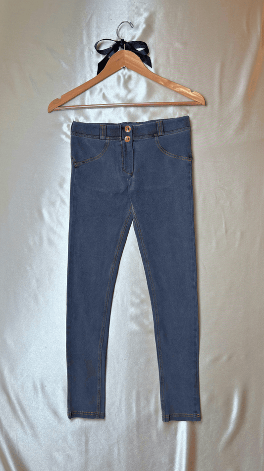 Low Rise Stay Up Butt Enhancer Gray Jeggings - TRÈS FOU OR SOMETHING