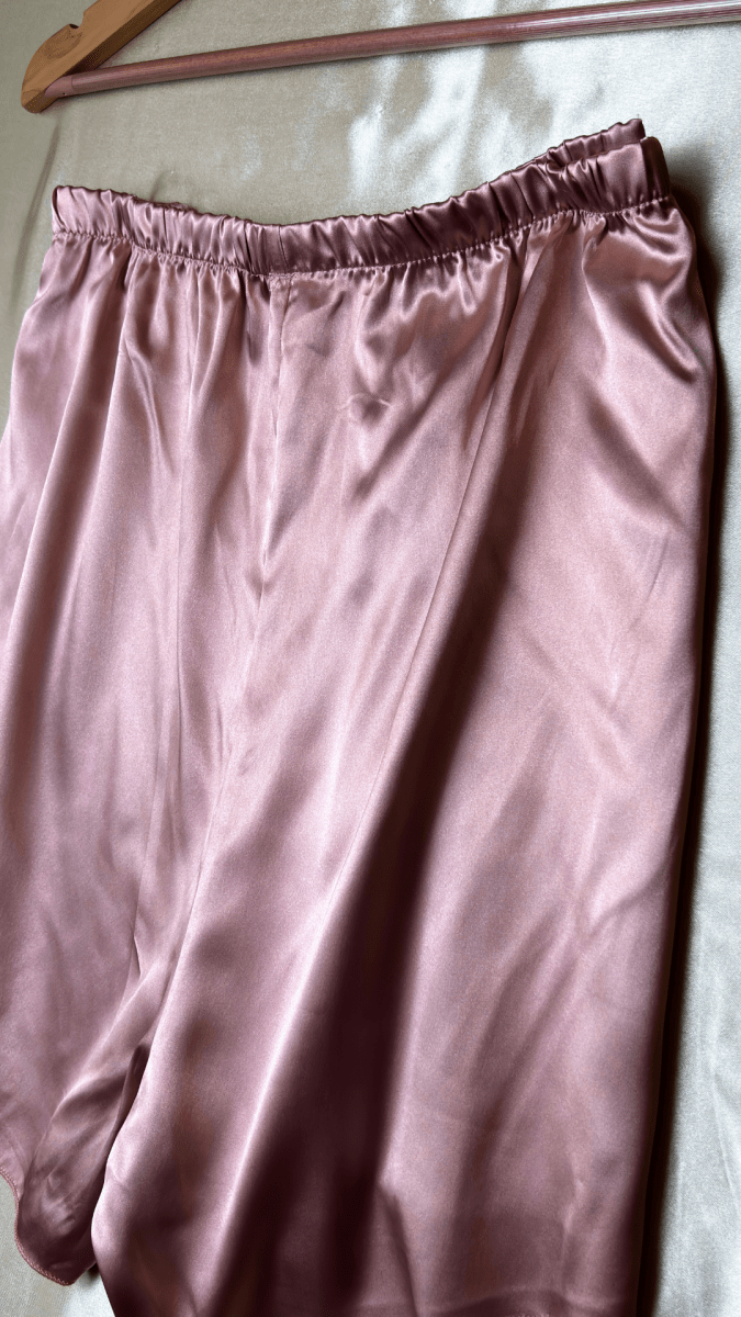 Luxury Satin Pink Pajama Shorts - TRÈS FOU OR SOMETHING
