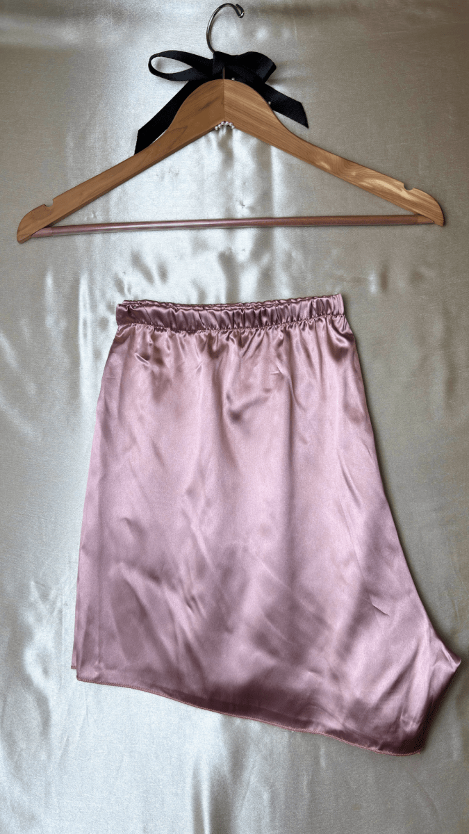 Luxury Satin Pink Pajama Shorts - TRÈS FOU OR SOMETHING