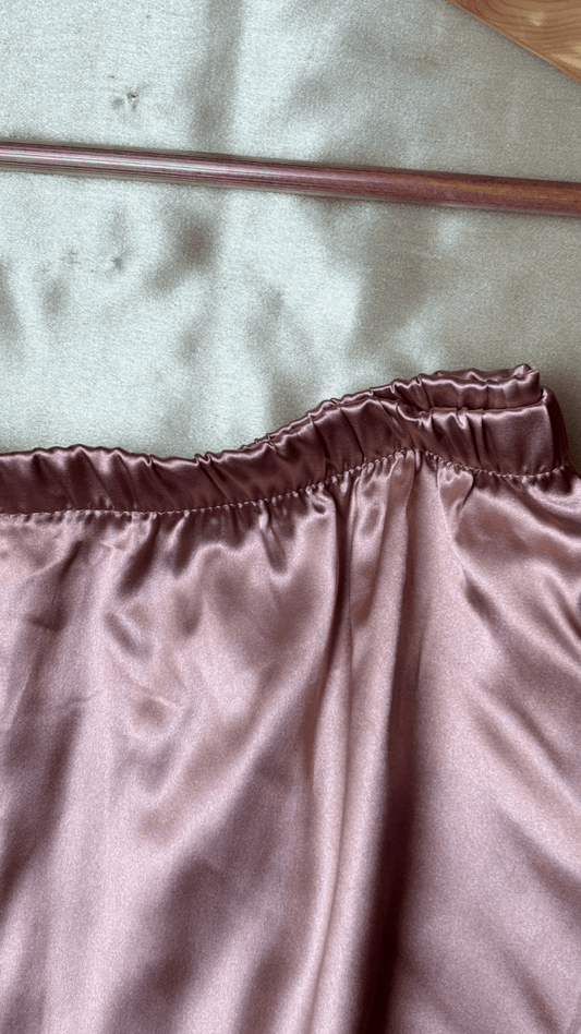 Luxury Satin Pink Pajama Shorts - TRÈS FOU OR SOMETHING