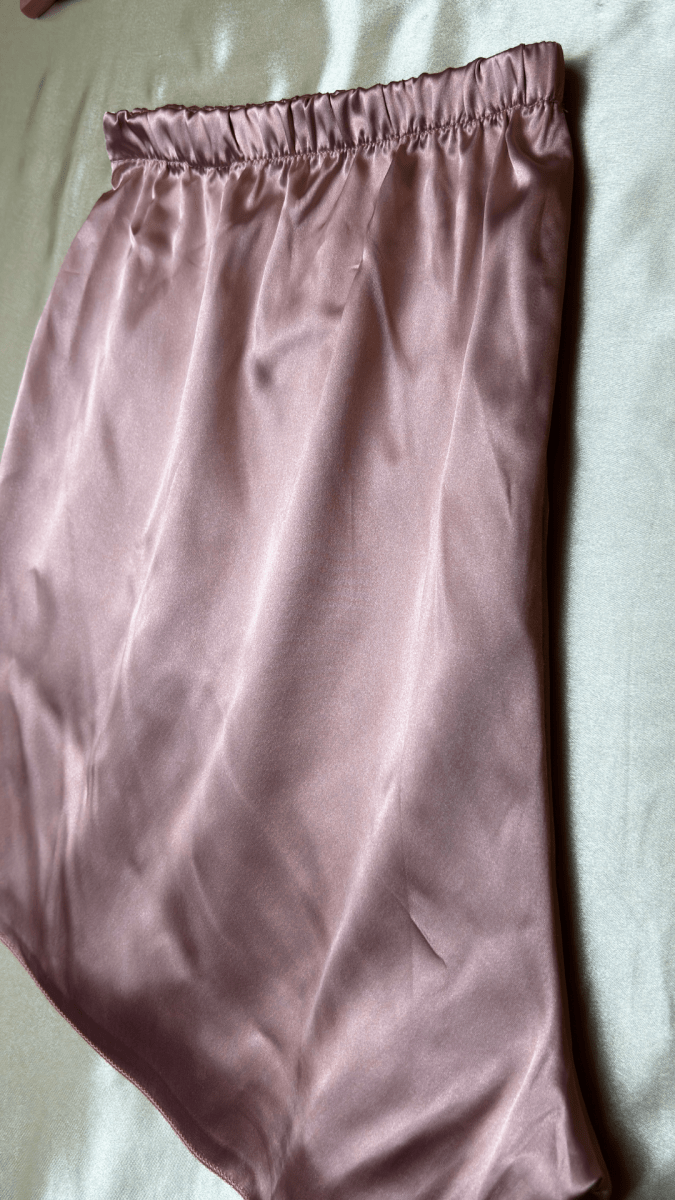 Luxury Satin Pink Pajama Shorts - TRÈS FOU OR SOMETHING
