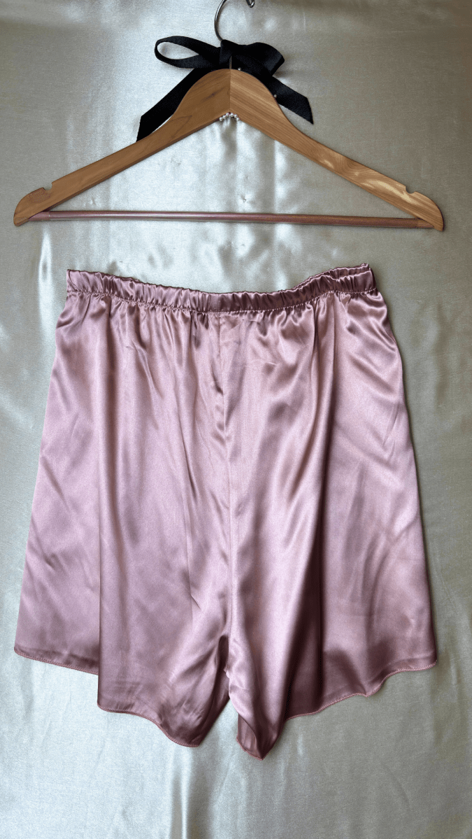 Luxury Satin Pink Pajama Shorts - TRÈS FOU OR SOMETHING