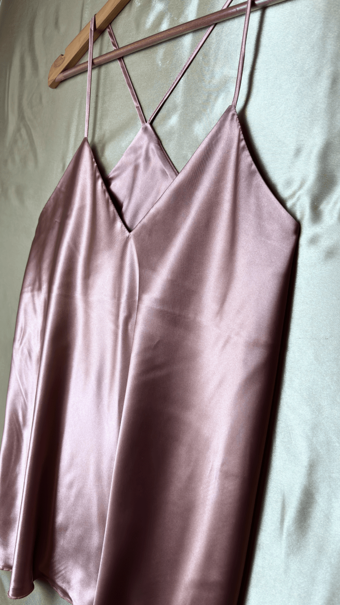 Luxury Satin Pink Pajama Tank - TRÈS FOU OR SOMETHING