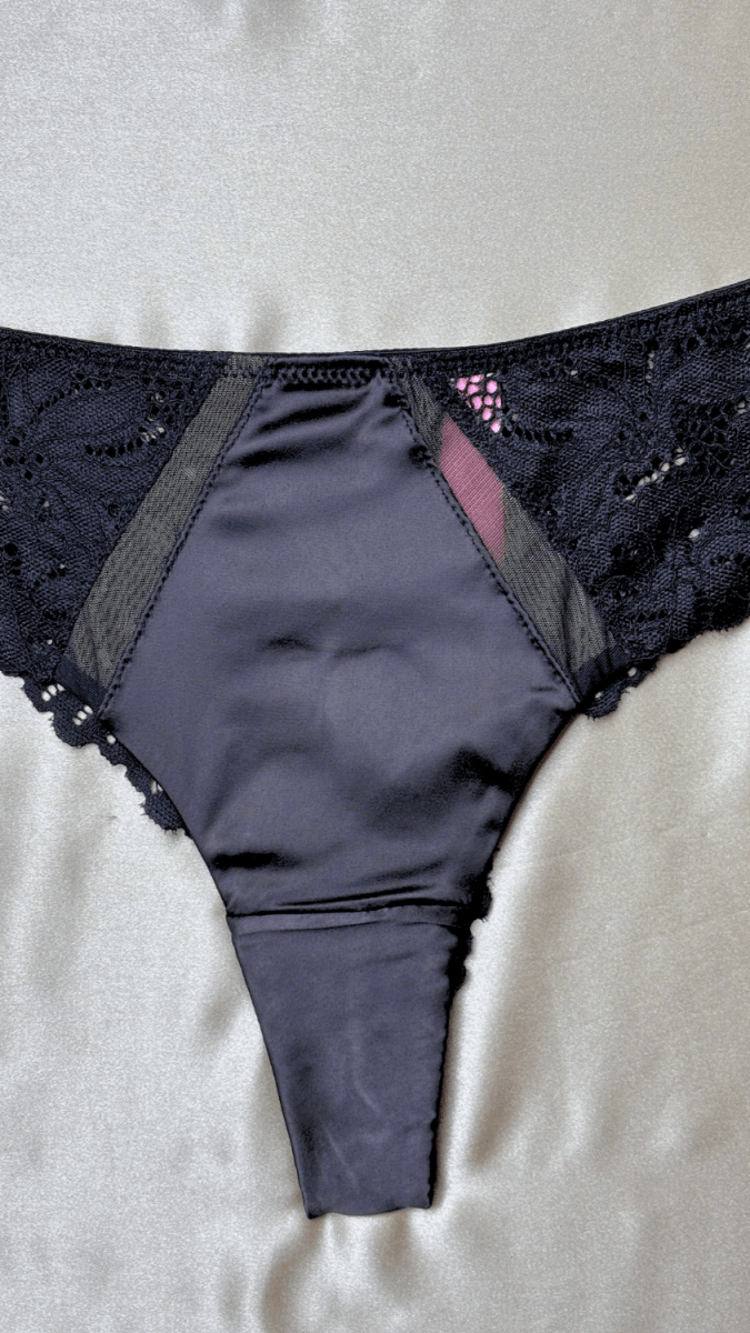 Lyla Black Satin Fancy Panties - TRÈS FOU OR SOMETHING