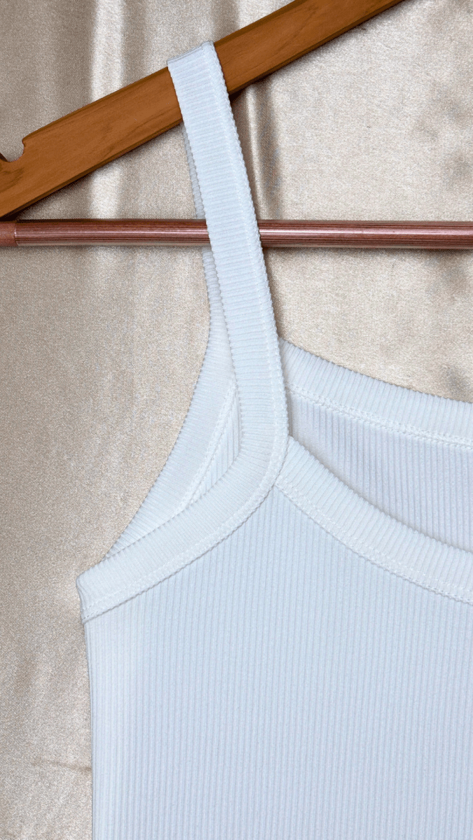 Minimal Racerback White Tank Top - TRÈS FOU OR SOMETHING