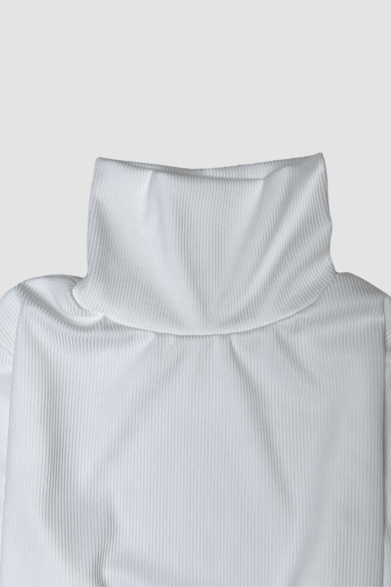 Minimal Turtle Long Sleeve White Bodysuit - TRÈS FOU OR SOMETHING