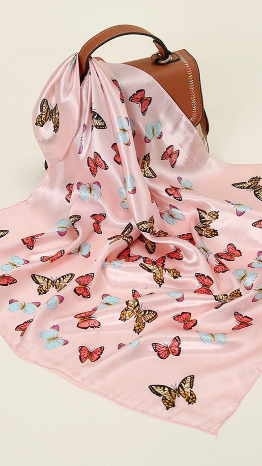 Pink Butterflies Scarf - TRÈS FOU OR SOMETHING