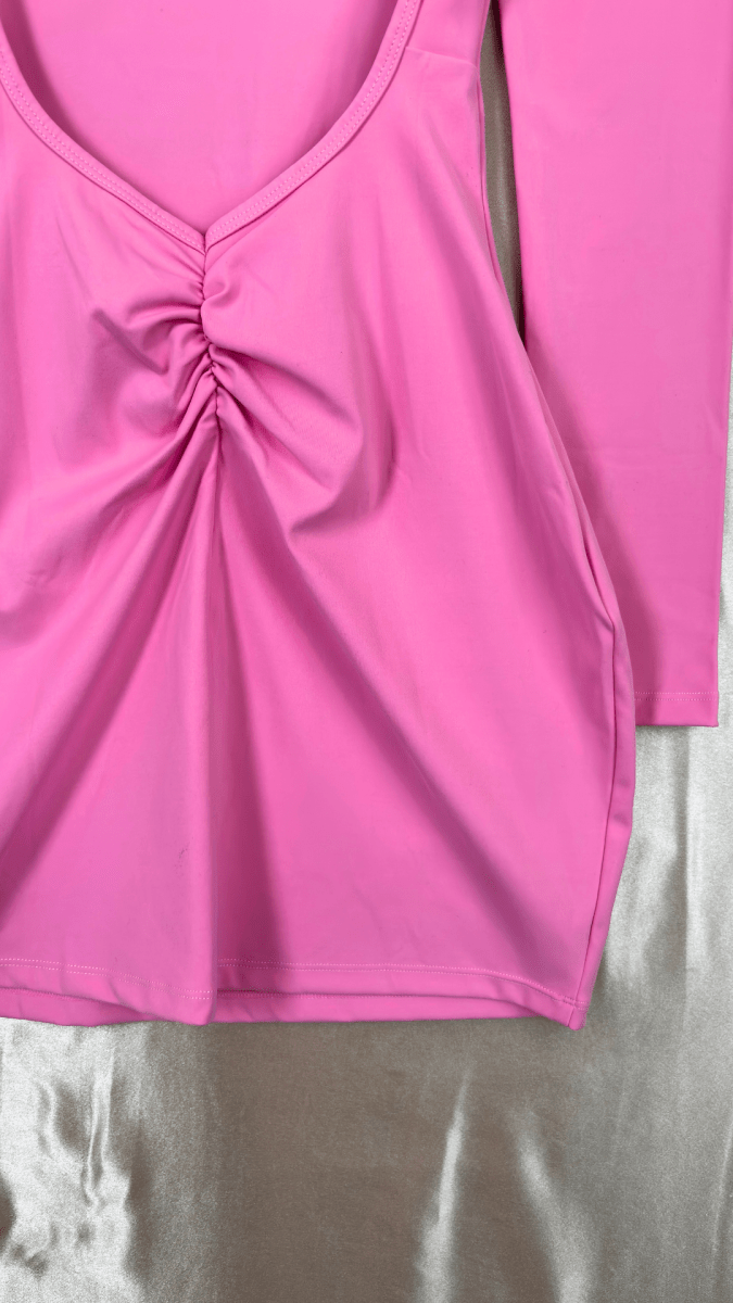 Pink Teardrop Open Back Dress - TRÈS FOU OR SOMETHING
