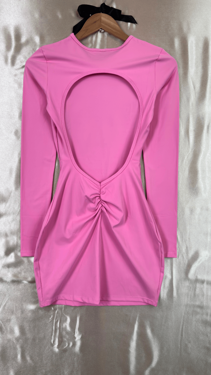 Pink Teardrop Open Back Dress - TRÈS FOU OR SOMETHING