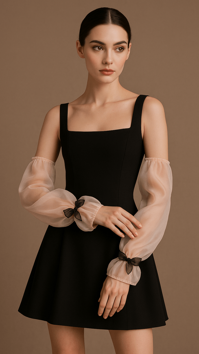 Pink Tulle Bows Sleeves - CHAMBRE 535