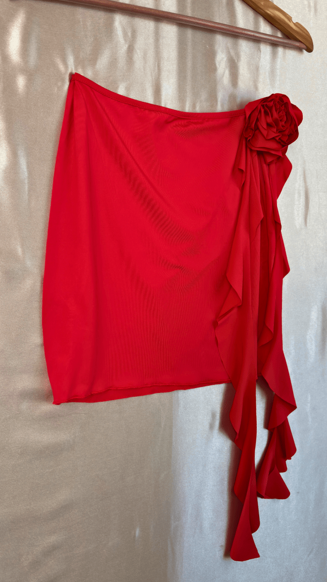 Pom Pom Ruffle Skirt - TRÈS FOU OR SOMETHING