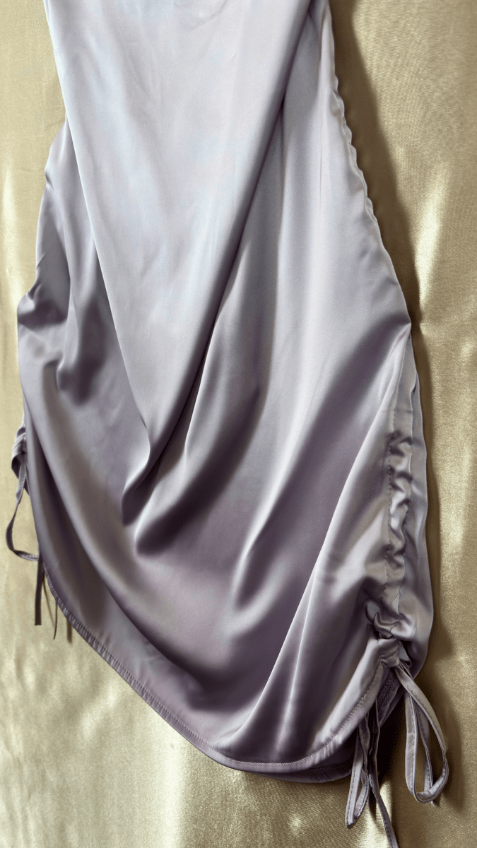 Satin Criss Cross Back Dress - TRÈS FOU OR SOMETHING