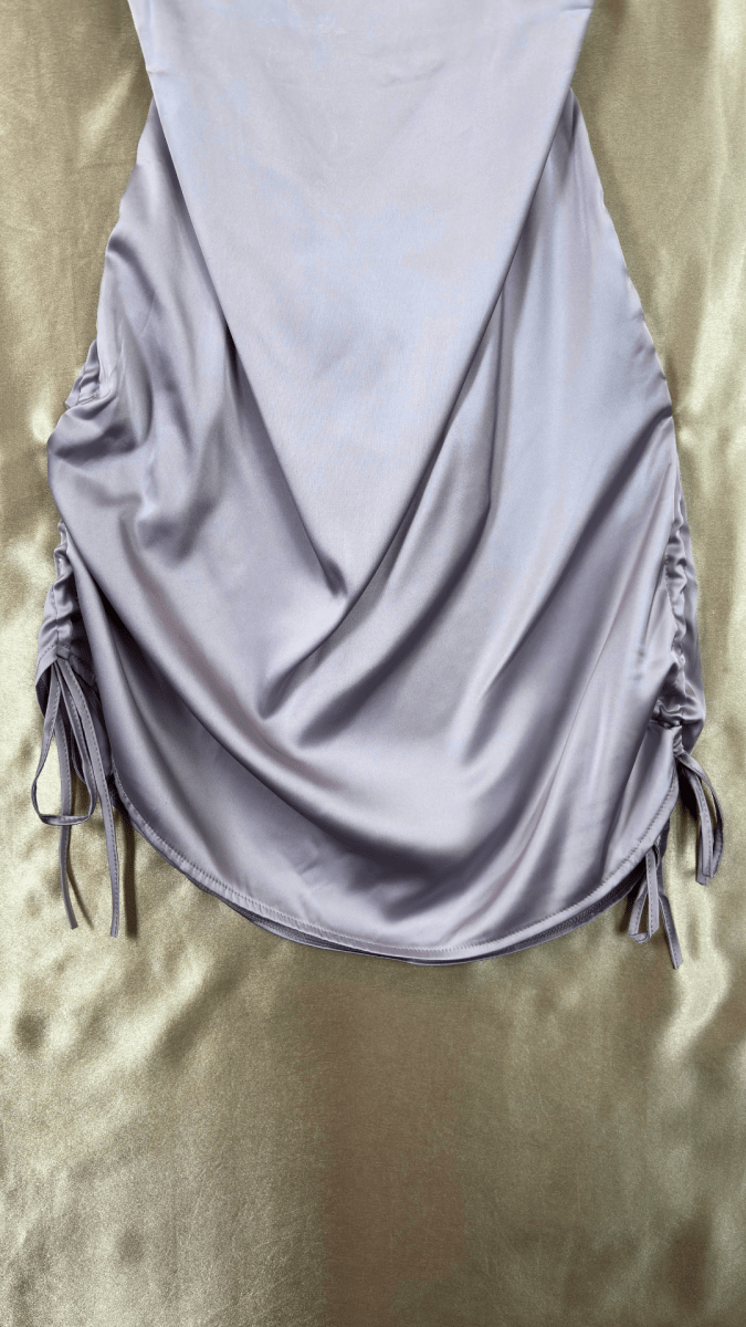 Satin Criss Cross Back Dress - TRÈS FOU OR SOMETHING
