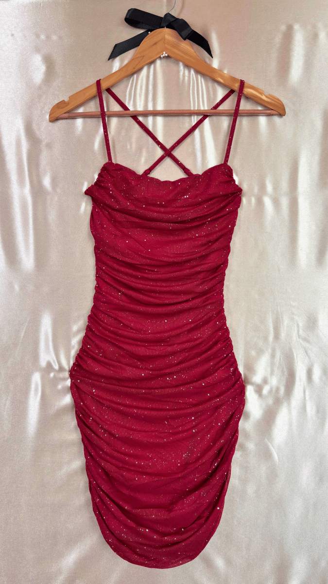 Sparkle Backless Mini Dress - TRÈS FOU OR SOMETHING