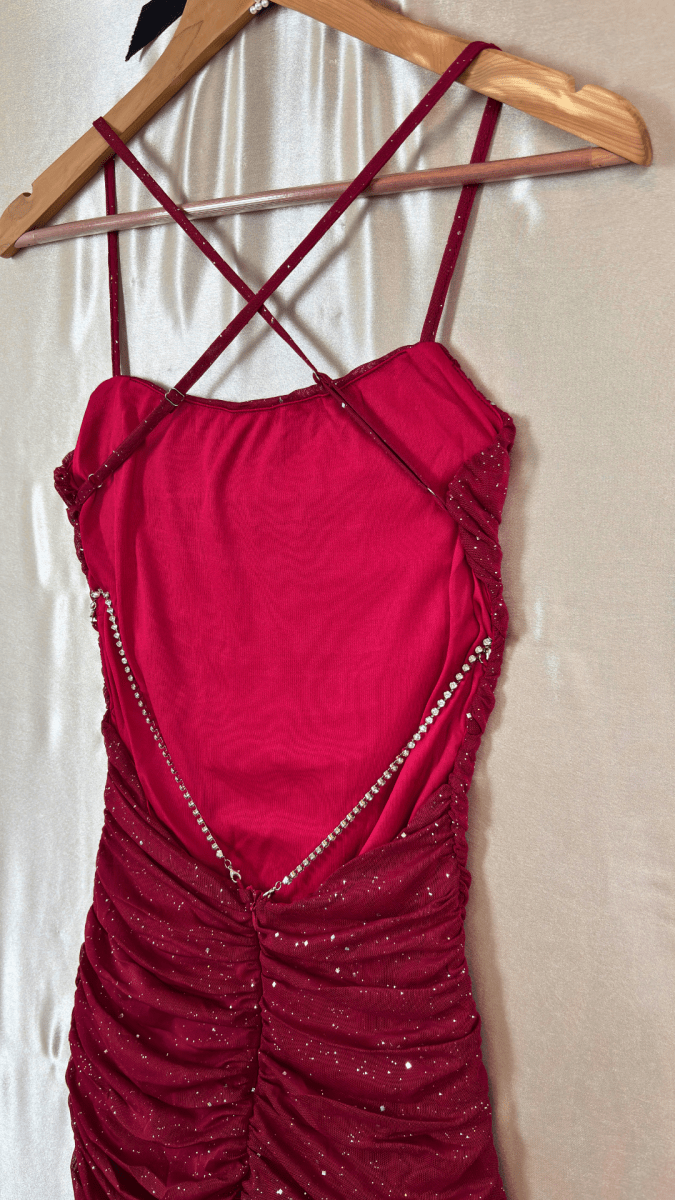 Sparkle Backless Mini Dress - TRÈS FOU OR SOMETHING