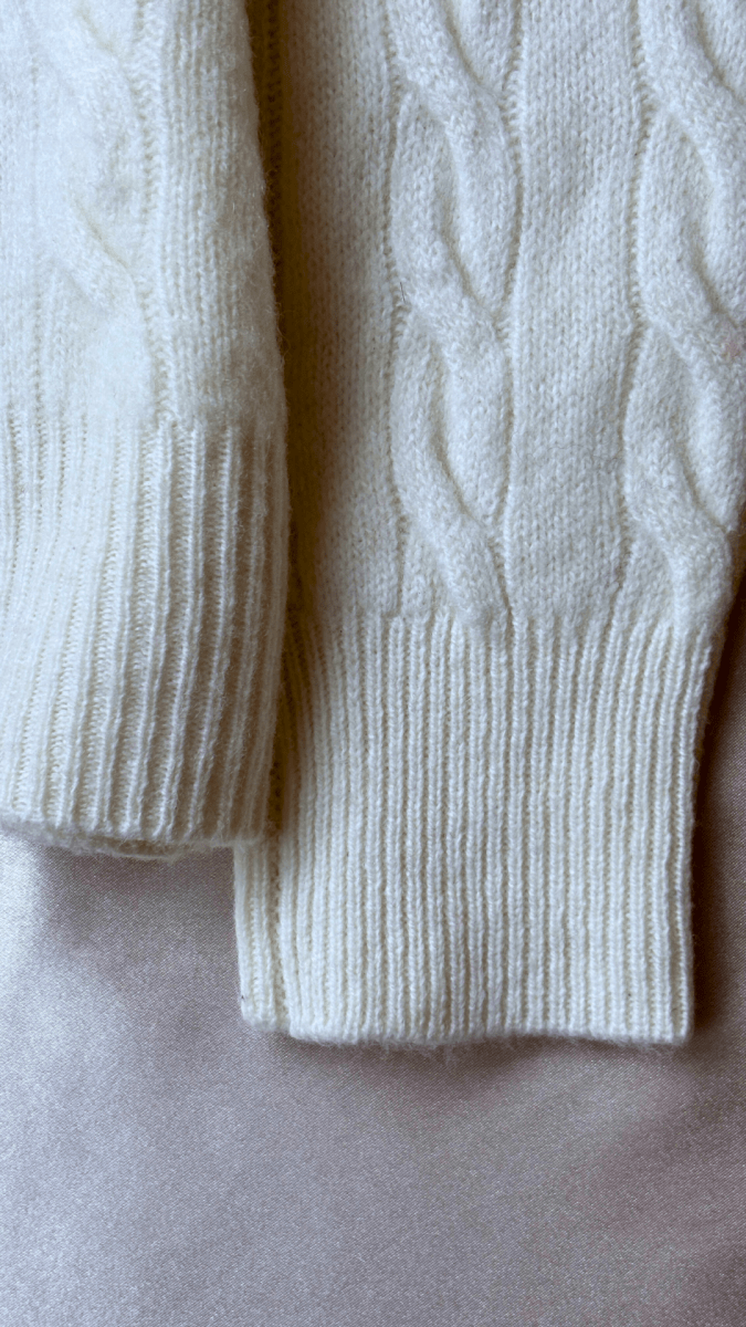 Tortoise Merino Wool Cream Cardigan - TRÈS FOU OR SOMETHING