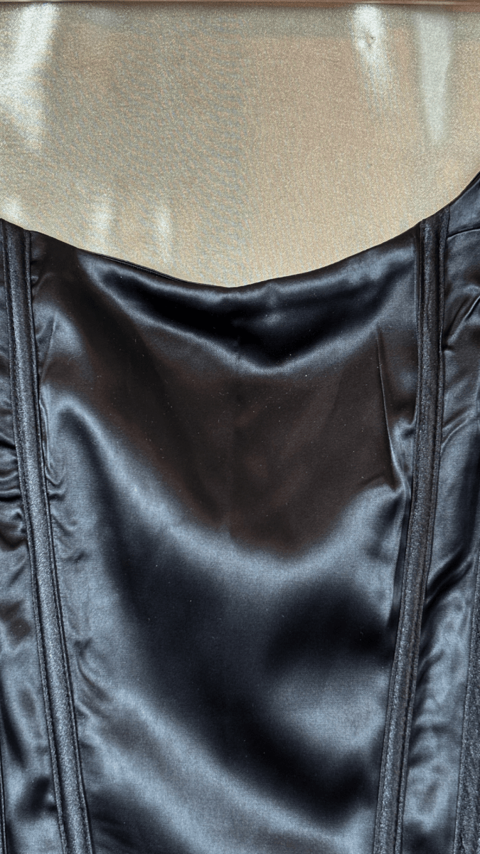 Victorian Black Boning Corset Long Bustier Top - TRÈS FOU OR SOMETHING