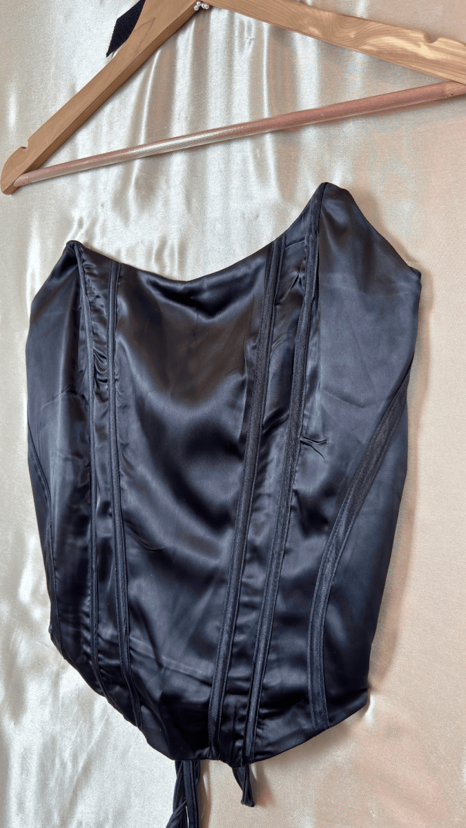 Victorian Black Boning Corset Long Bustier Top - TRÈS FOU OR SOMETHING