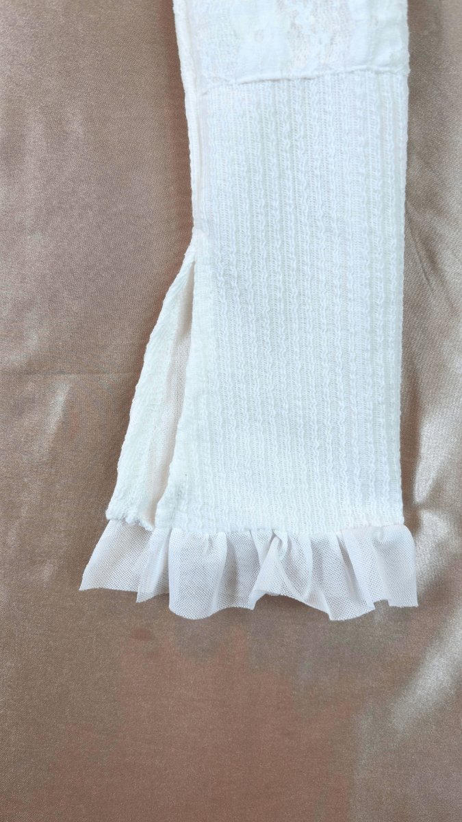 White Ruffles Crop Cardigan Top - TRÈS FOU OR SOMETHING