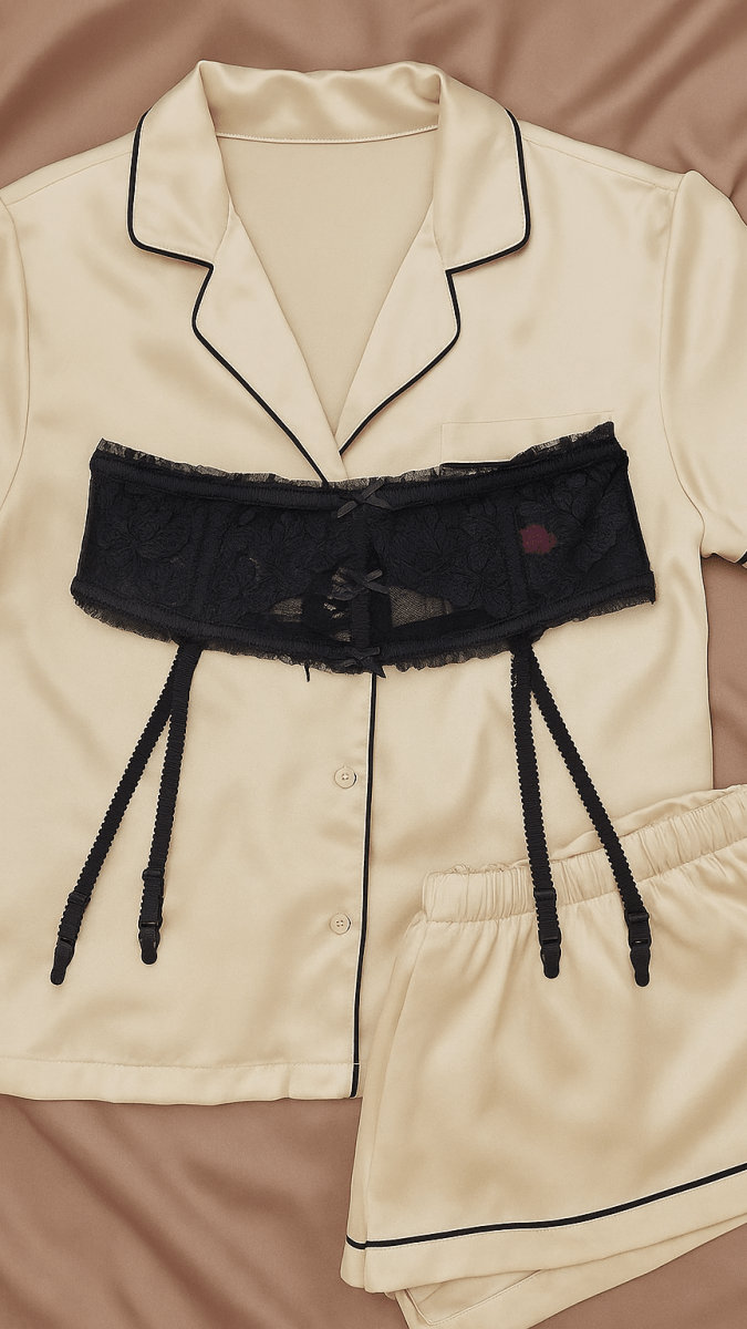 Amee Black Garter - CHAMBRE 535