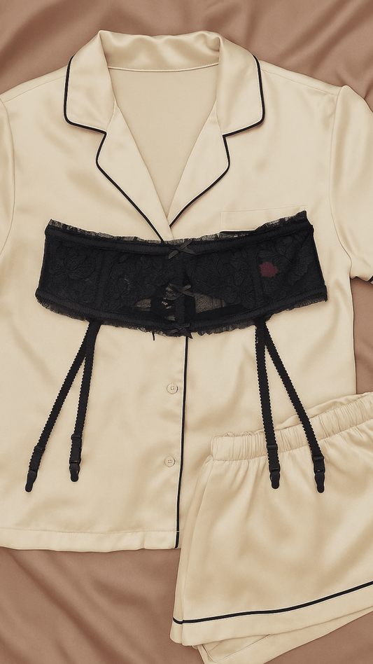 Amee Black Garter - CHAMBRE 535