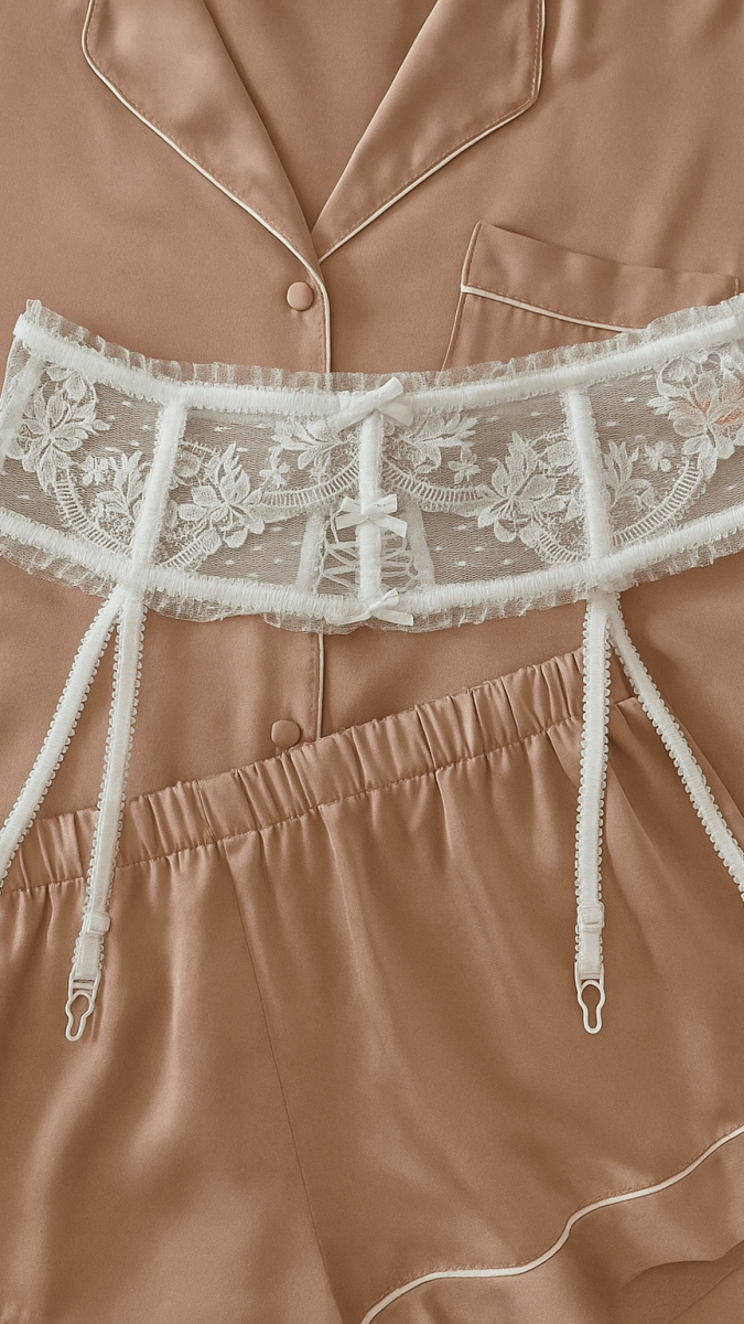 Amee White Garter - CHAMBRE 535