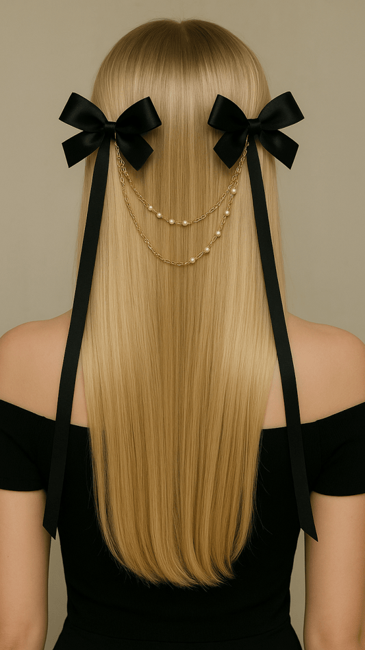 Black Bow Ties Hair Clips - TRÈS FOU OR SOMETHING