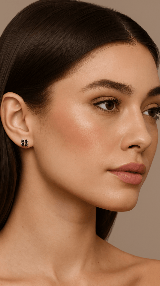 Black Flower Earrings - CHAMBRE 535