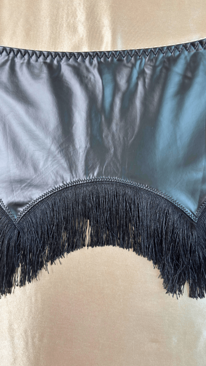 Black Tassels Pleather Skirt - TRÈS FOU OR SOMETHING