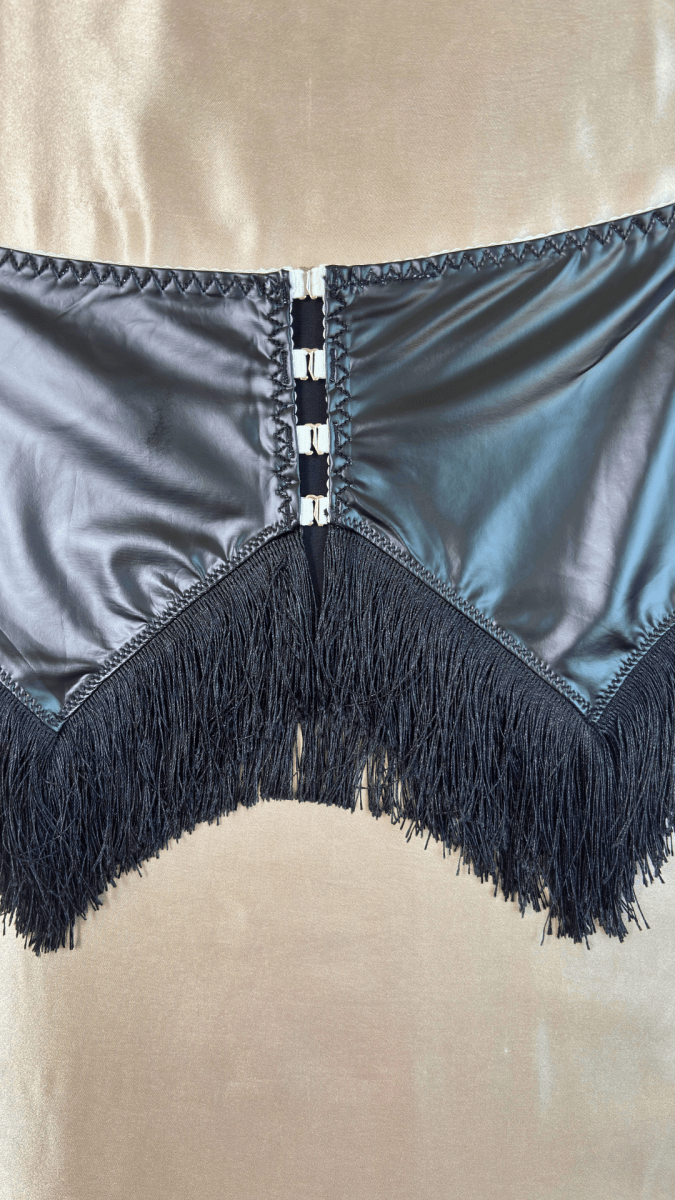 Black Tassels Pleather Skirt - TRÈS FOU OR SOMETHING