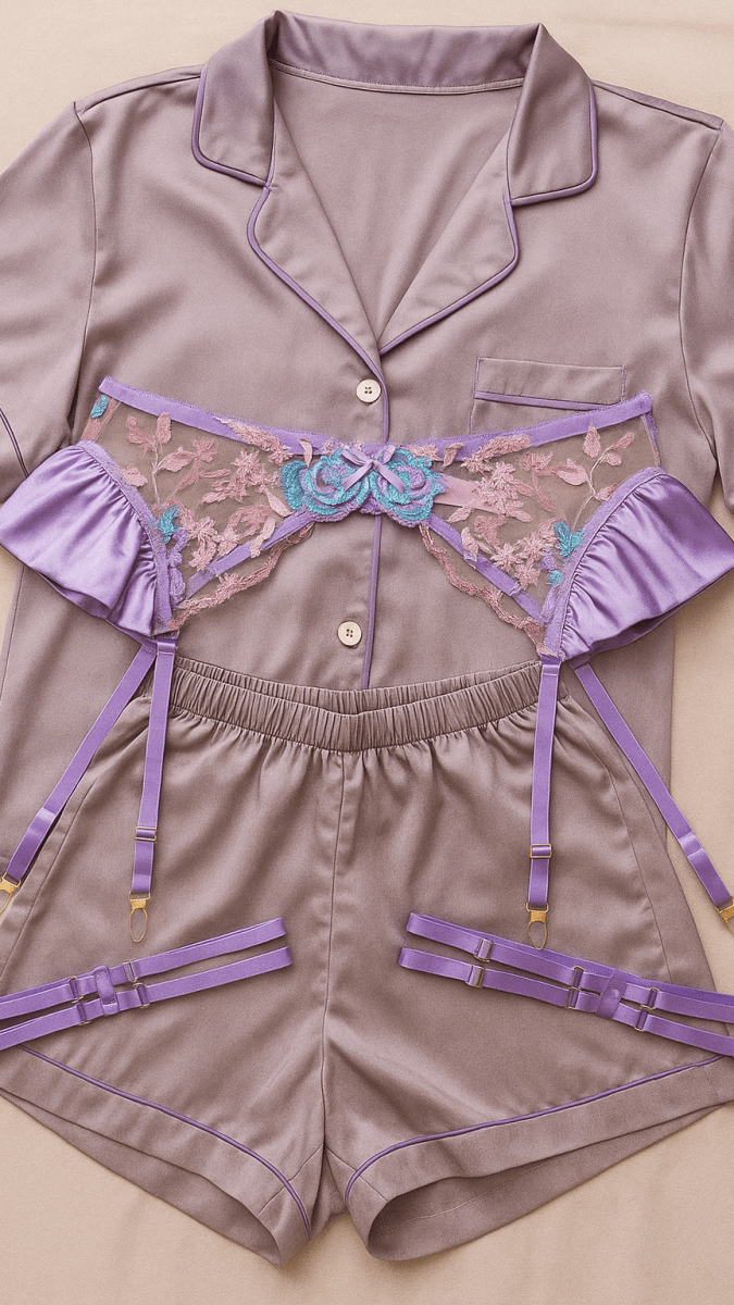 Bri Ella Lavender Garter - CHAMBRE 535