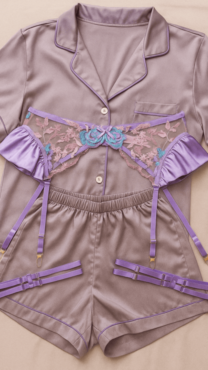 Bri Ella Lavender Garter - CHAMBRE 535